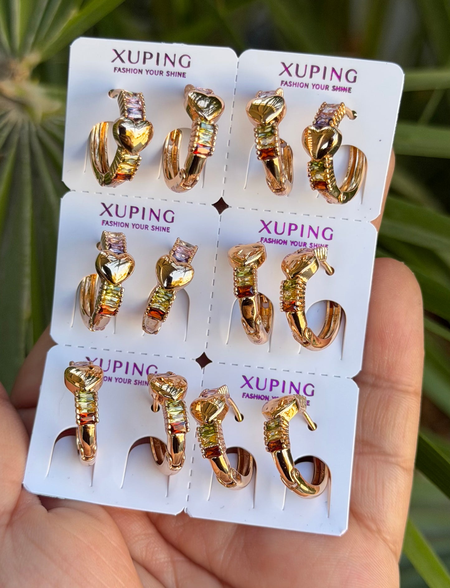 Heart earring pack #4473