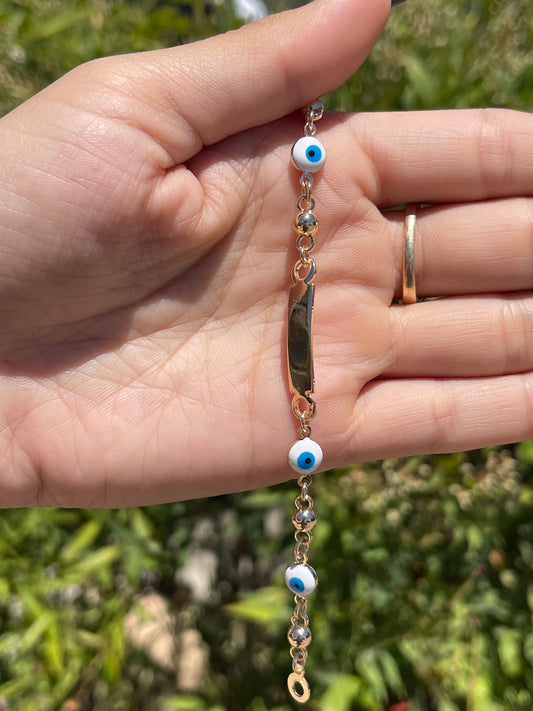 Ojo azul pulsera de niños
