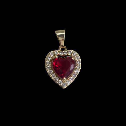 H-64 red heart pendant