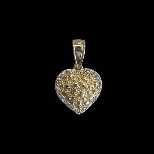H-65 mini heart nugget pendant
