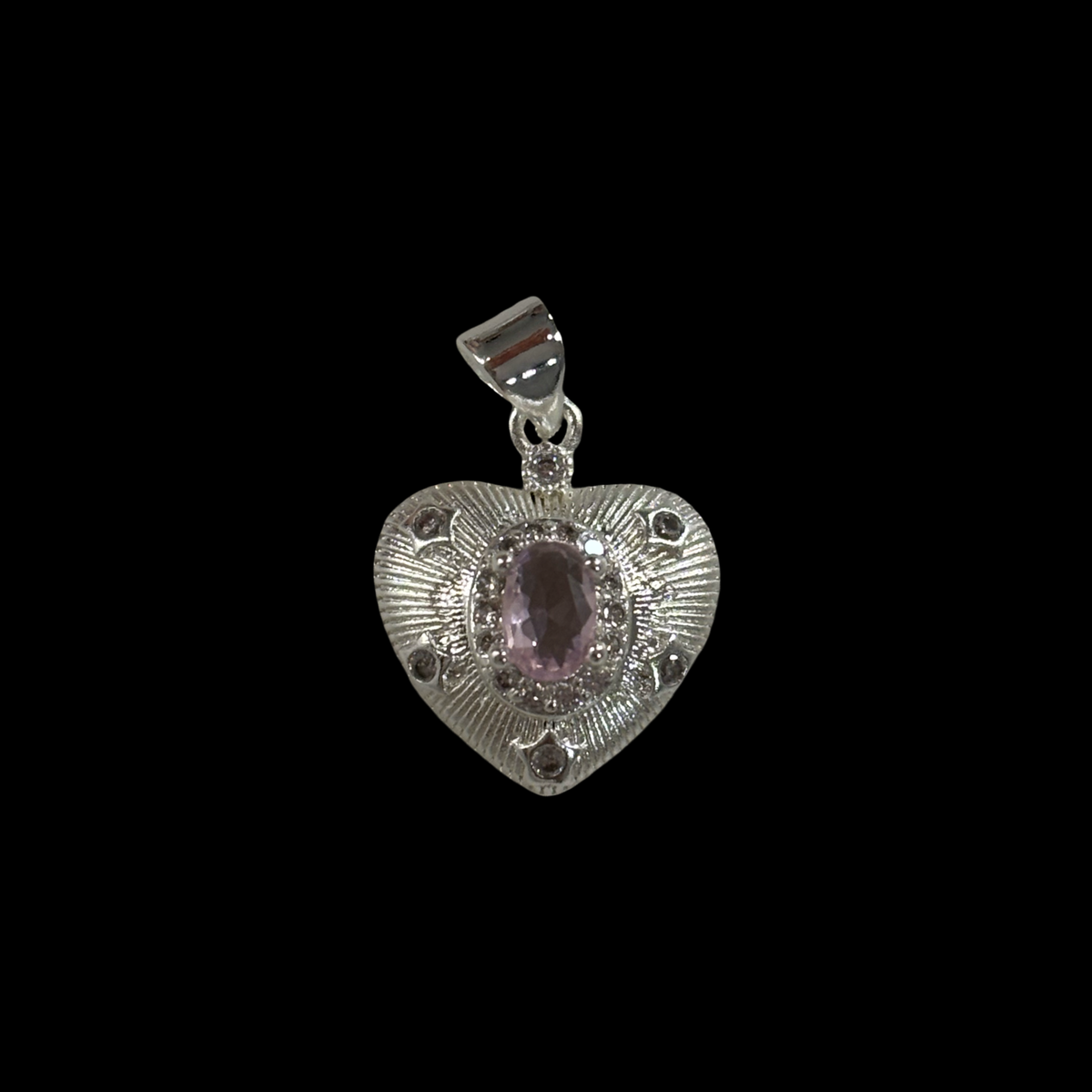 H-81 heart silver pendant