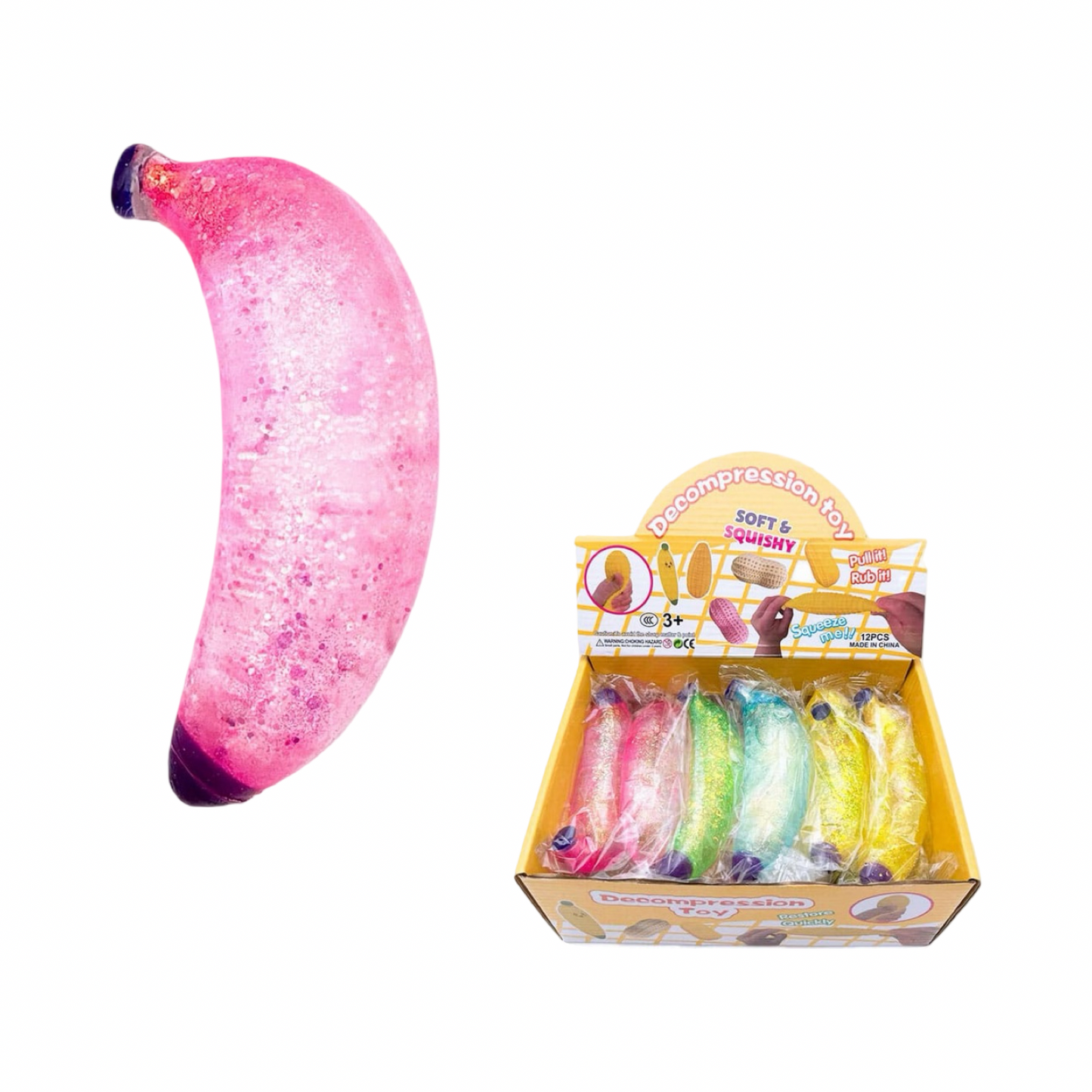 12pc Banana Sugar Squishy