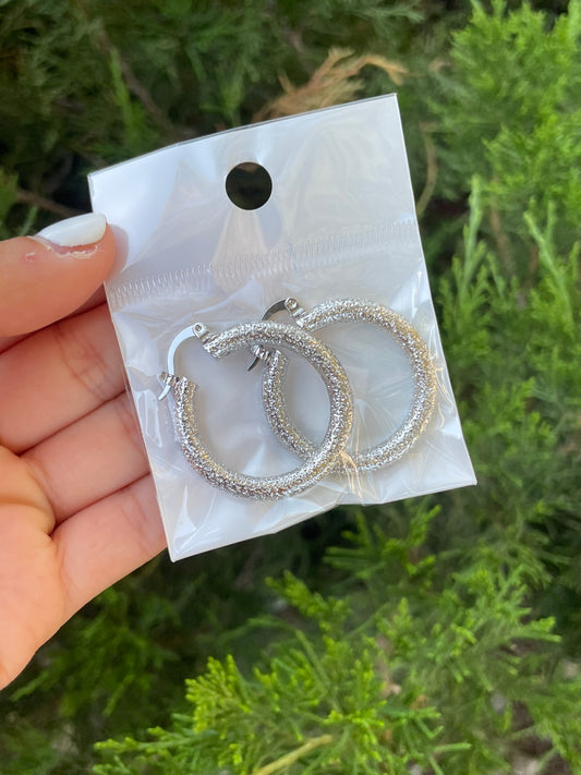 Silver arracada earring