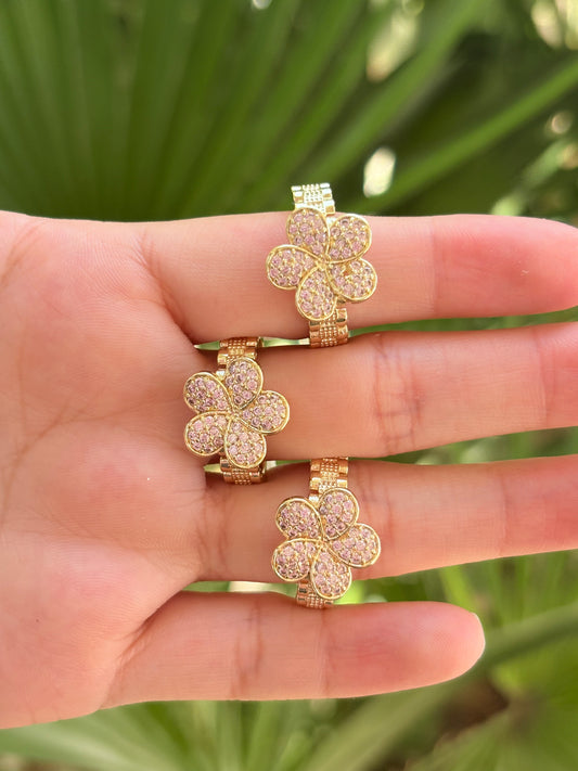 flower pink ring 1pc