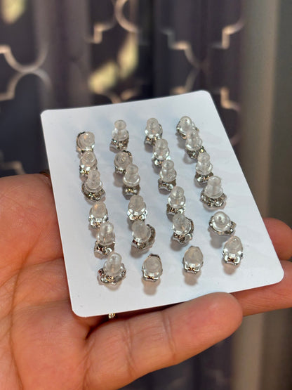 Silver Stud Earring 12pc Pack Style#3731
