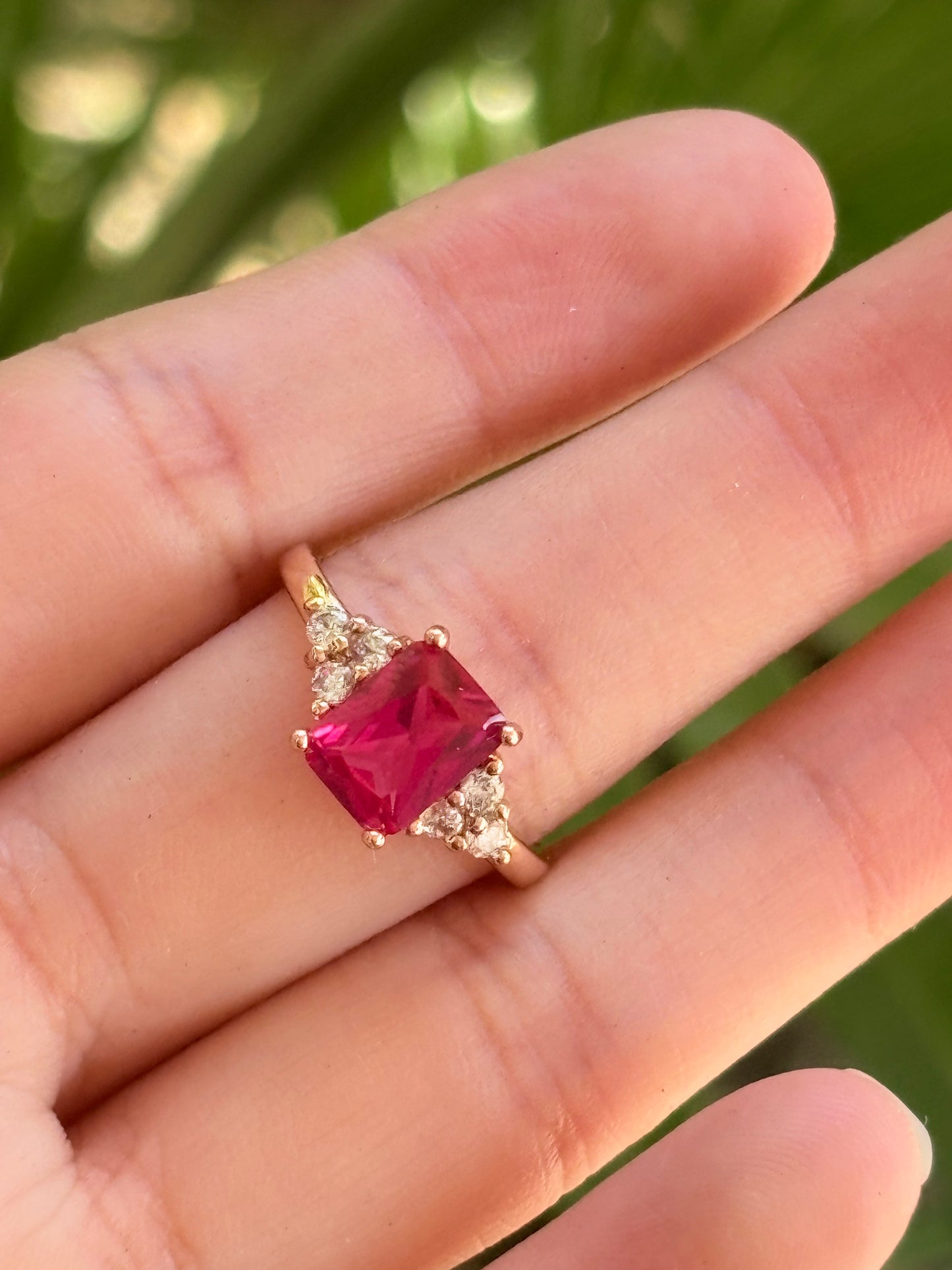 #6 Pink Stone Ring