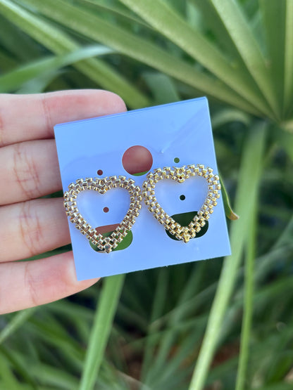 Rolex heart earring