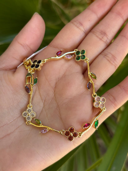 106-A flower multi bracelet