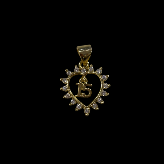 H-80 heart 15 diff pendant