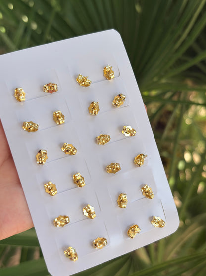 Stone trébol earring 12pcs
