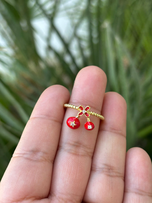 Cherry Flower Adjustable Ring