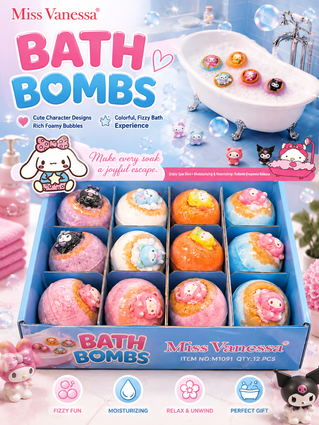 12PC Bath Balms