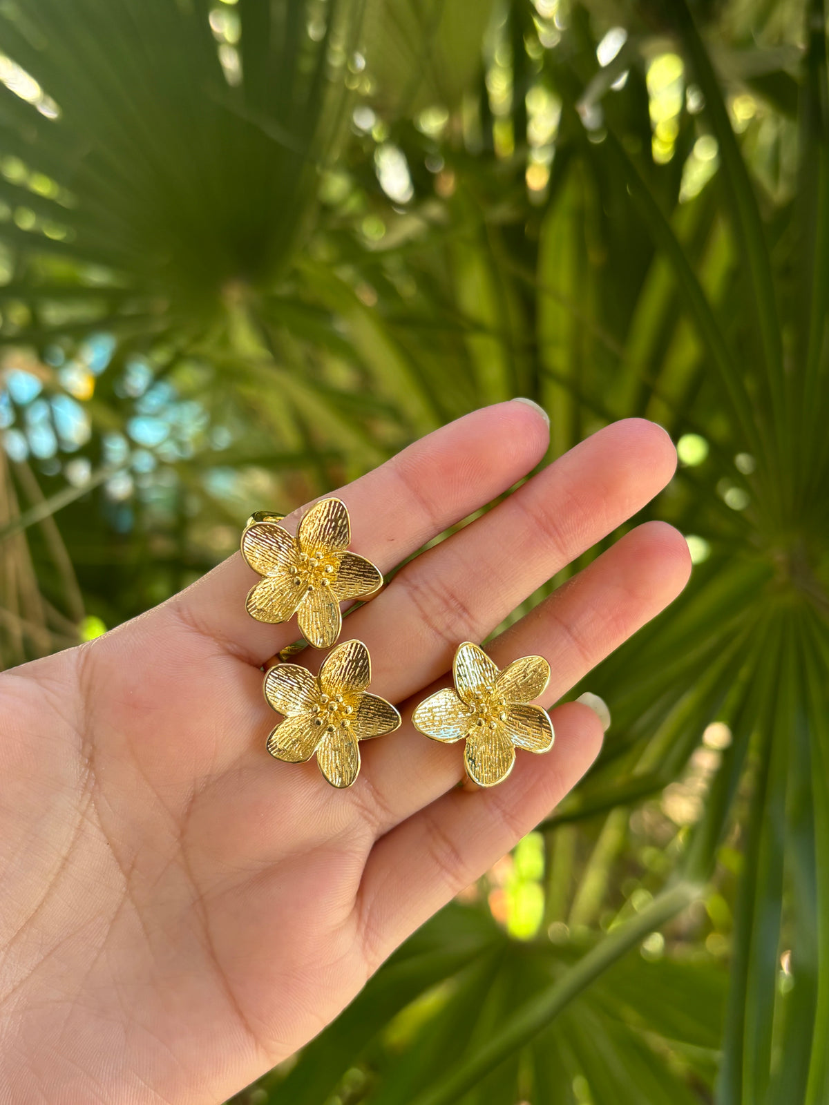 Ring flower ajustable 1pc