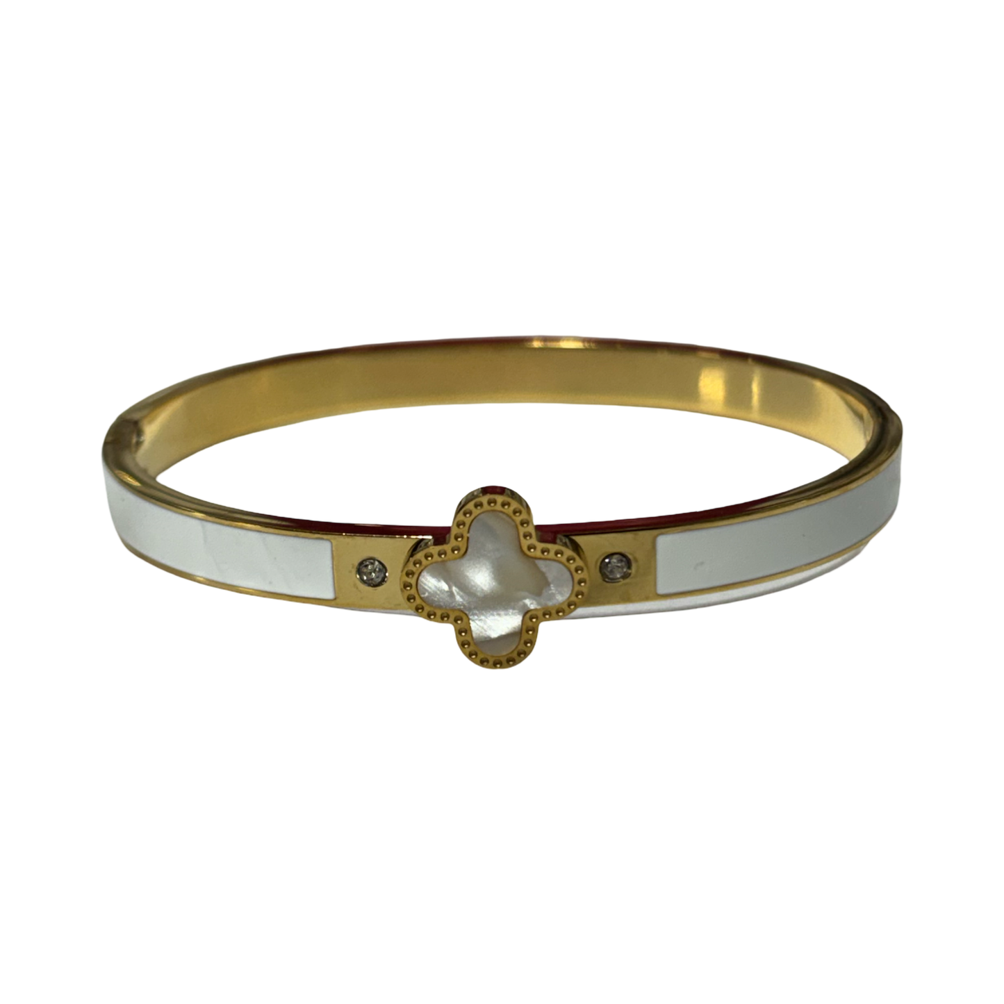 White Gold Trebol STAINLESS STEEL BRACELET