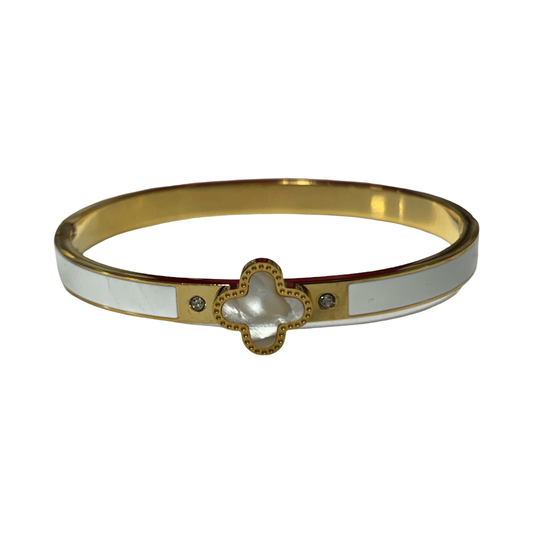 White Gold Trebol STAINLESS STEEL BRACELET
