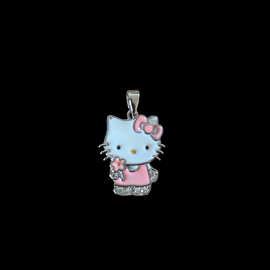 Hk silver flower pendant
