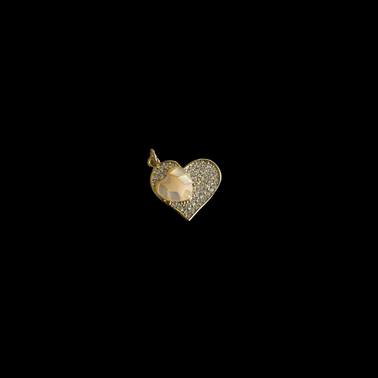 H-52 heart stone pendant
