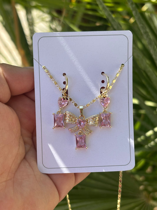 Pink Bow Set