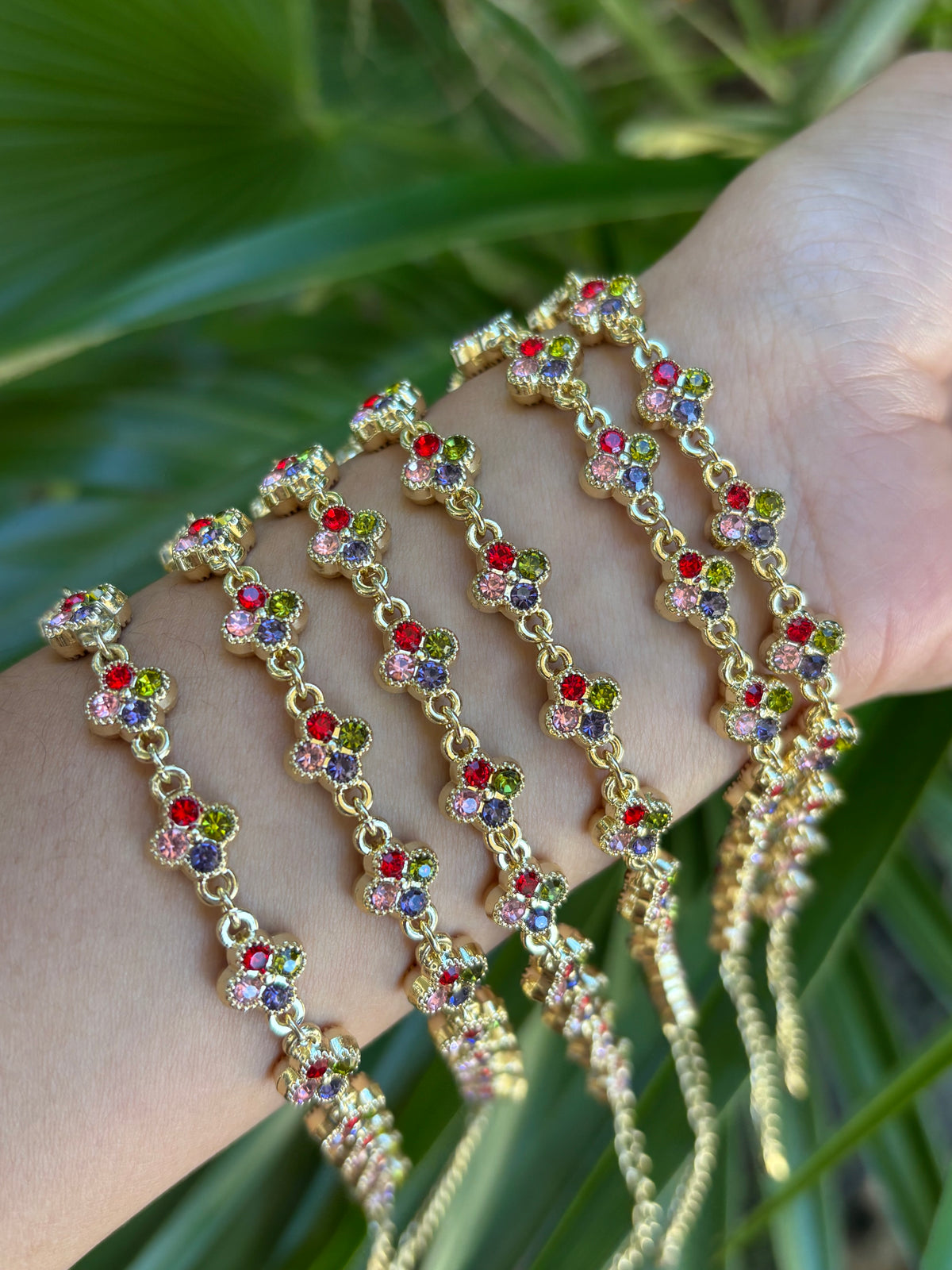 Pack multi bracelet clover bling