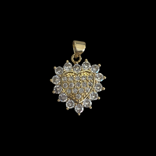 H-63 Bling heart pendant