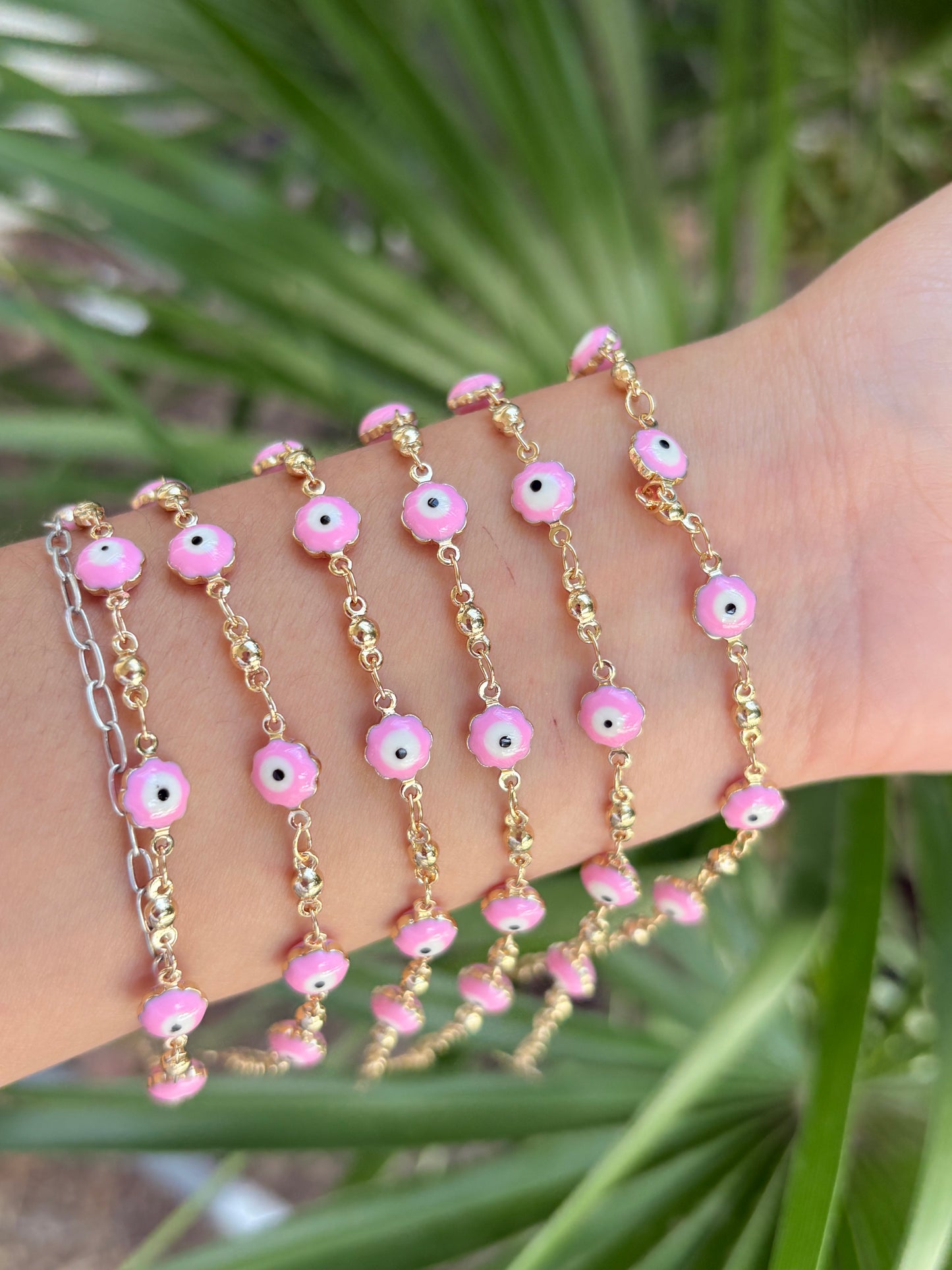 Pink eye bracelet kids