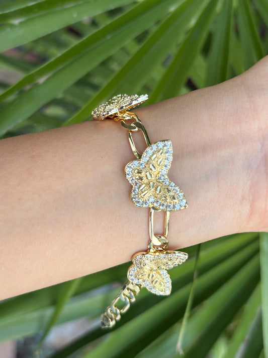 28-A butterfly nugget fígaro bracelet