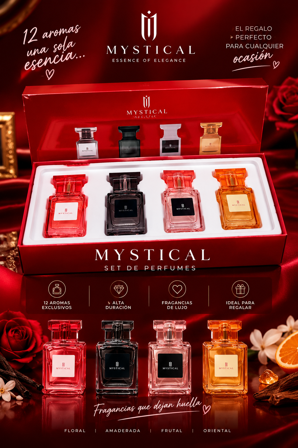 Set perfume red