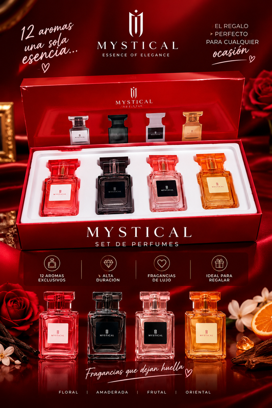 Set perfume red