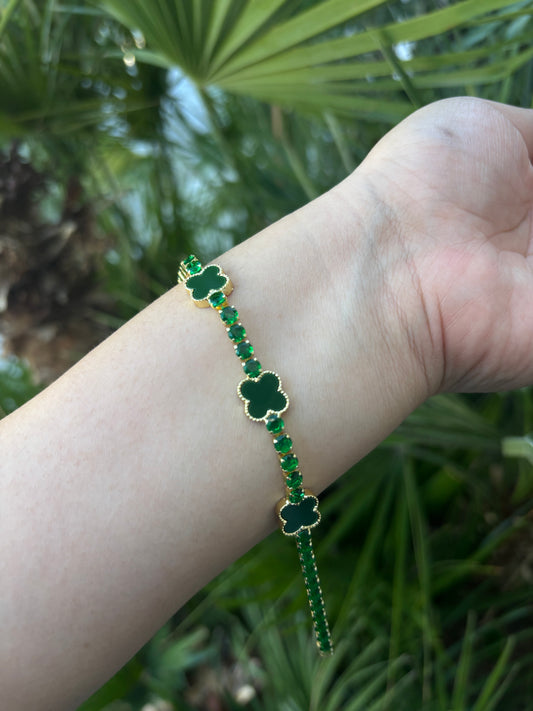 Green 3 Trebol Bracelet