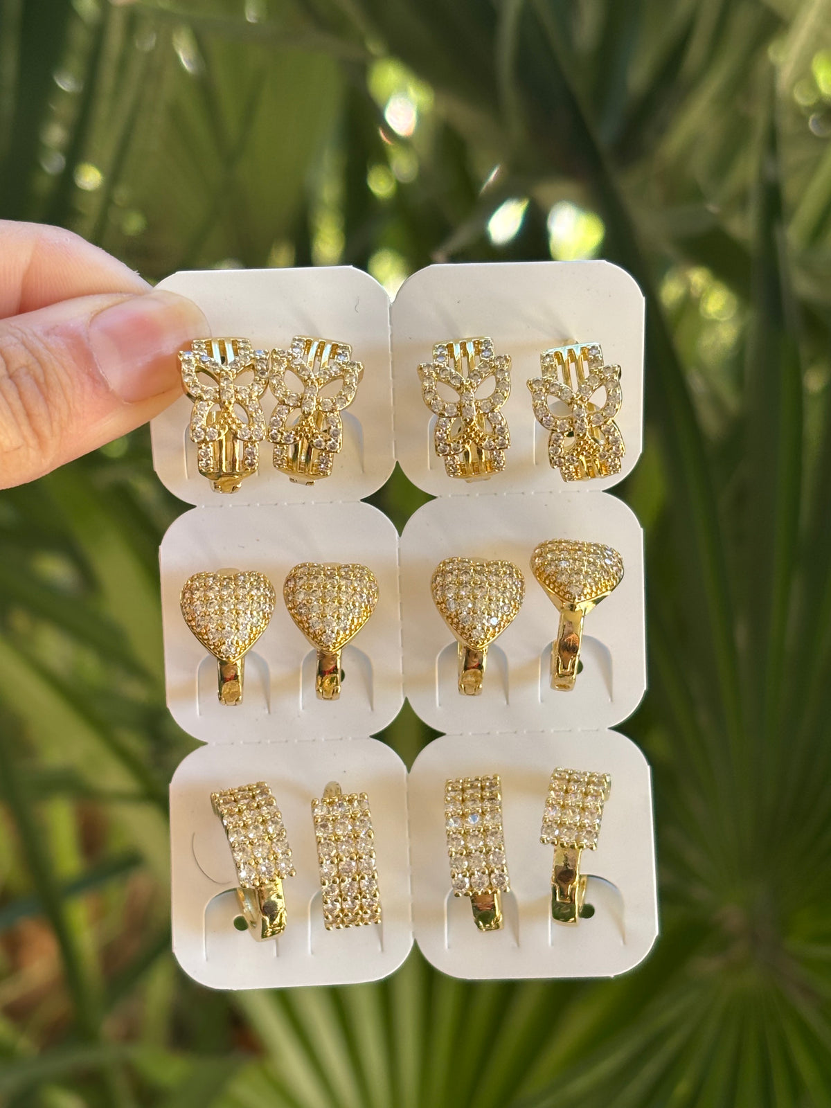 Pack mix bling earring