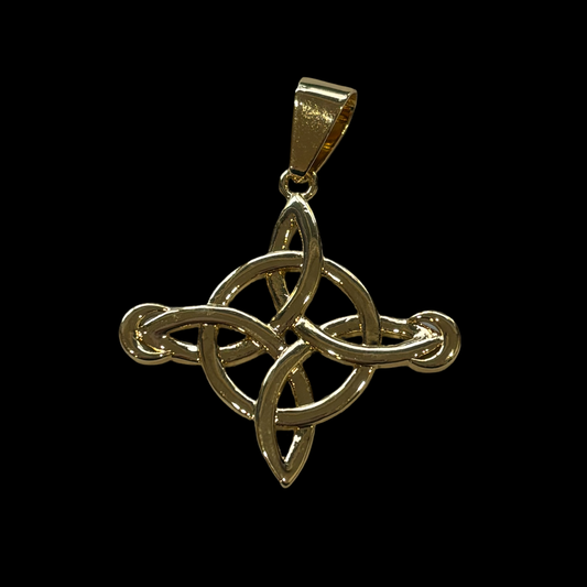 P-79 nudo de bruja gold pendant
