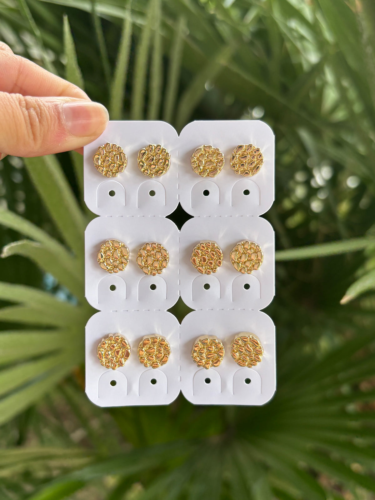 Circle nugget earring pack