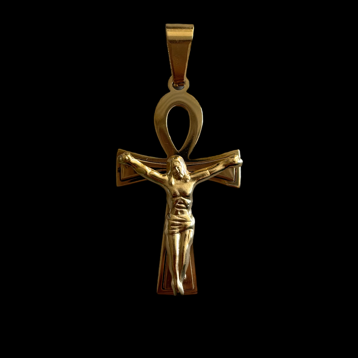 SS-16 Cross pendant stainless steel