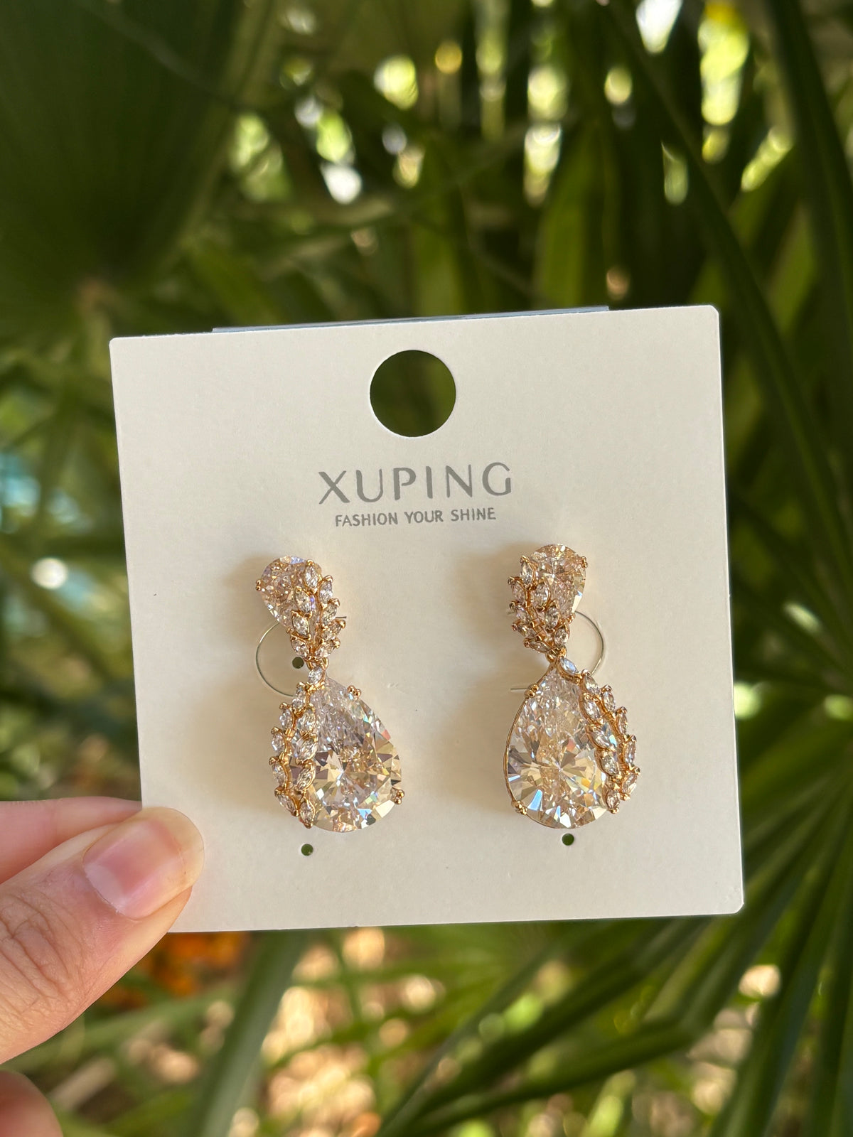 Xp earring white bling
