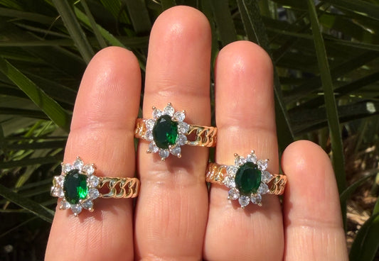 1pc Green Ajustable Ring