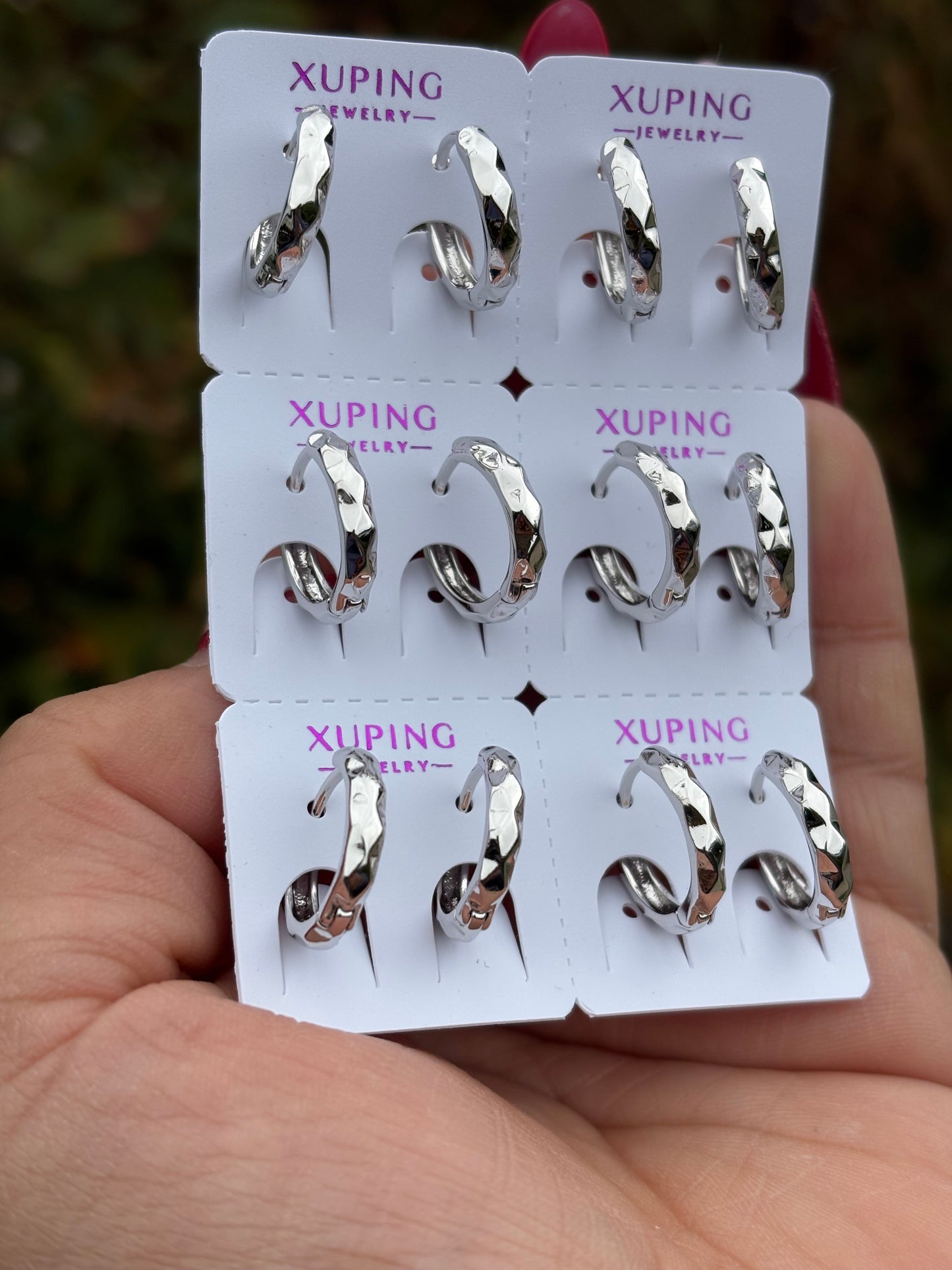 Silver Hoop Earring 6pc #4553