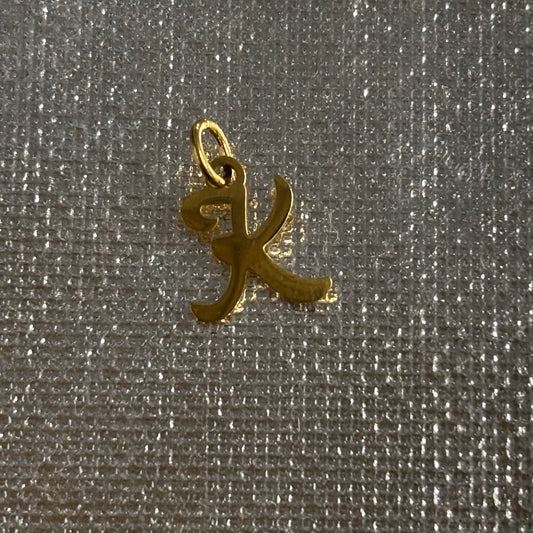 DIY K Charm Pendant