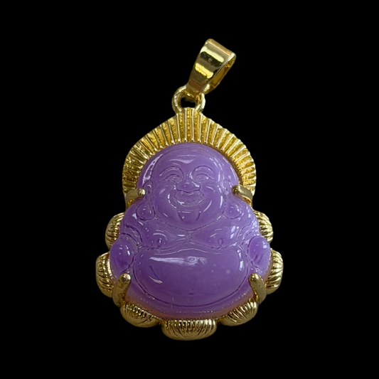 P-76 Purple Buddha Pendant