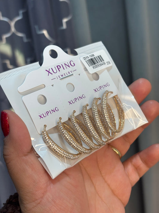 Hoop Earring 3pc Pack Style#6436