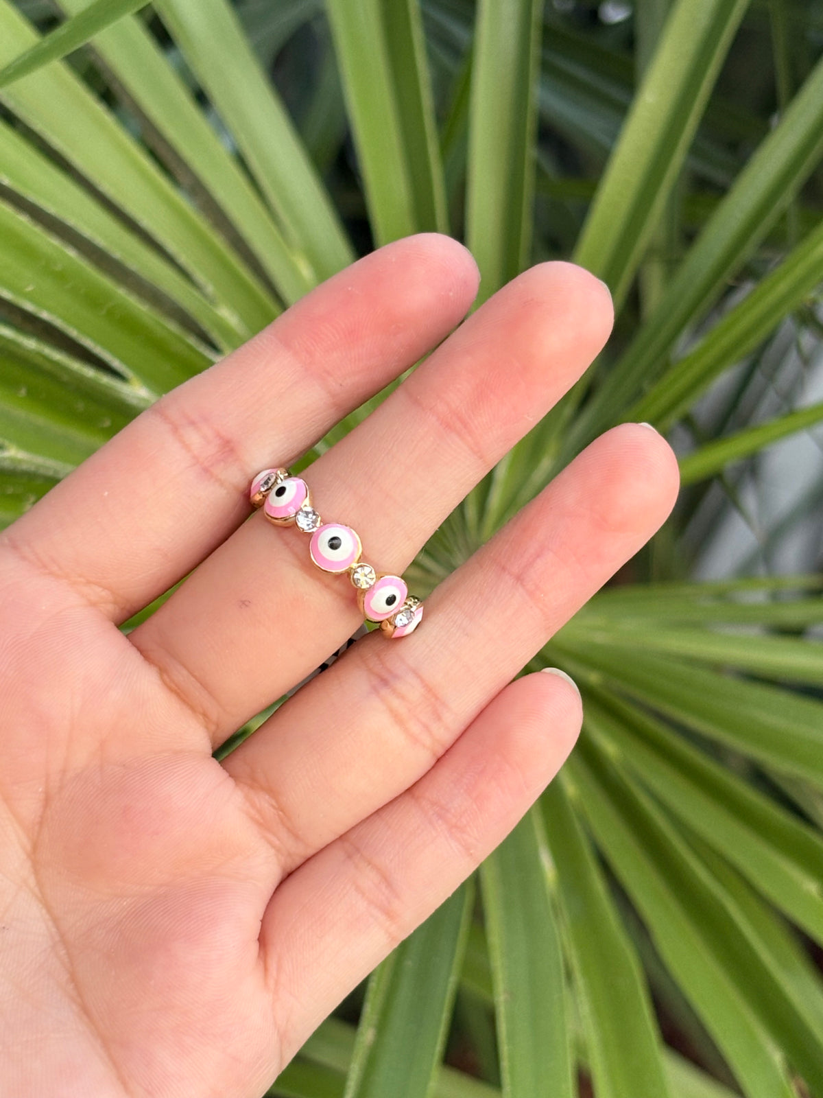 Pink eye ring