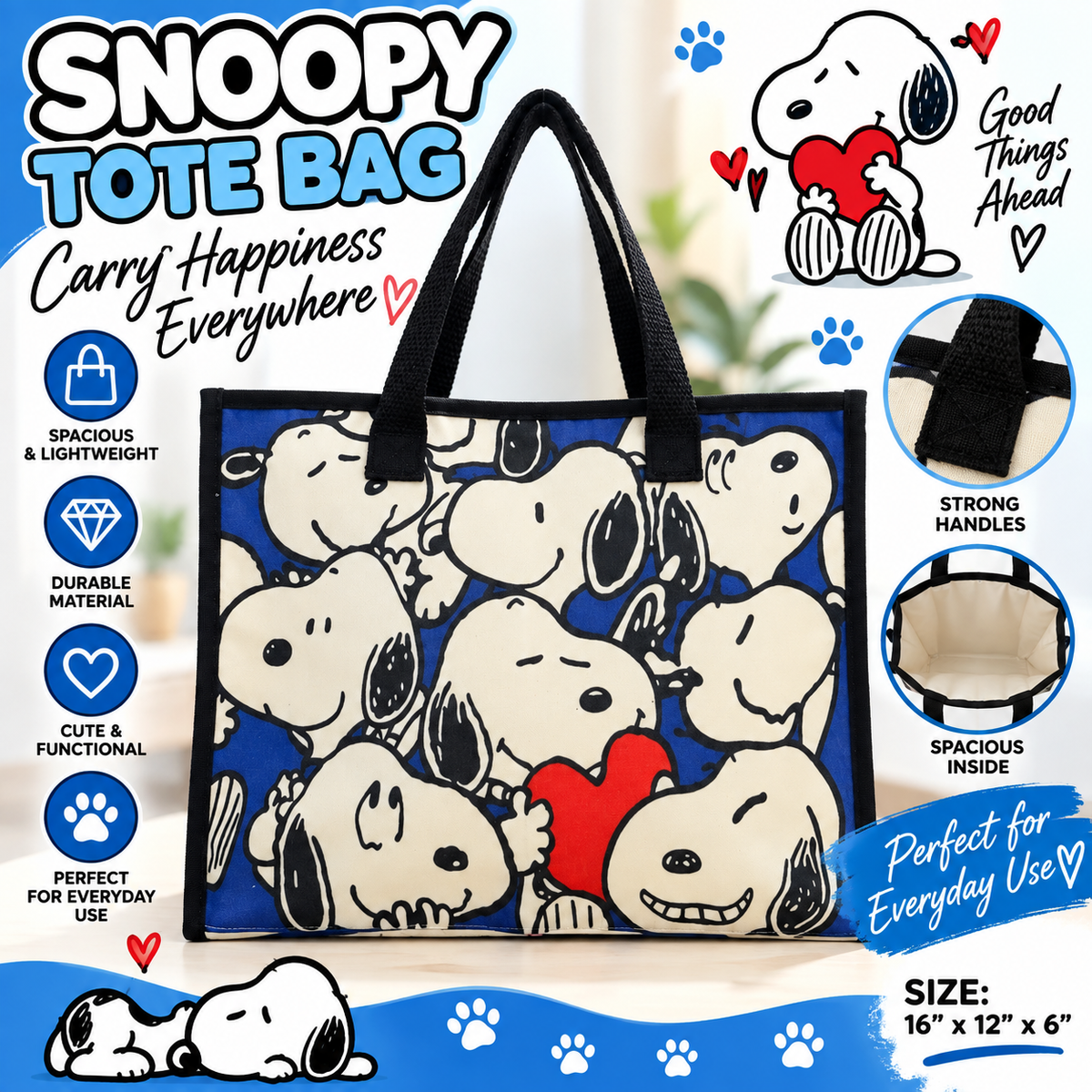 Blue Tote Bag