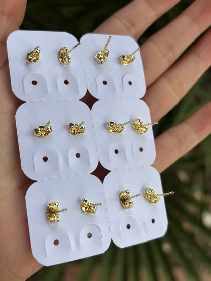 Heart nugget earring pack