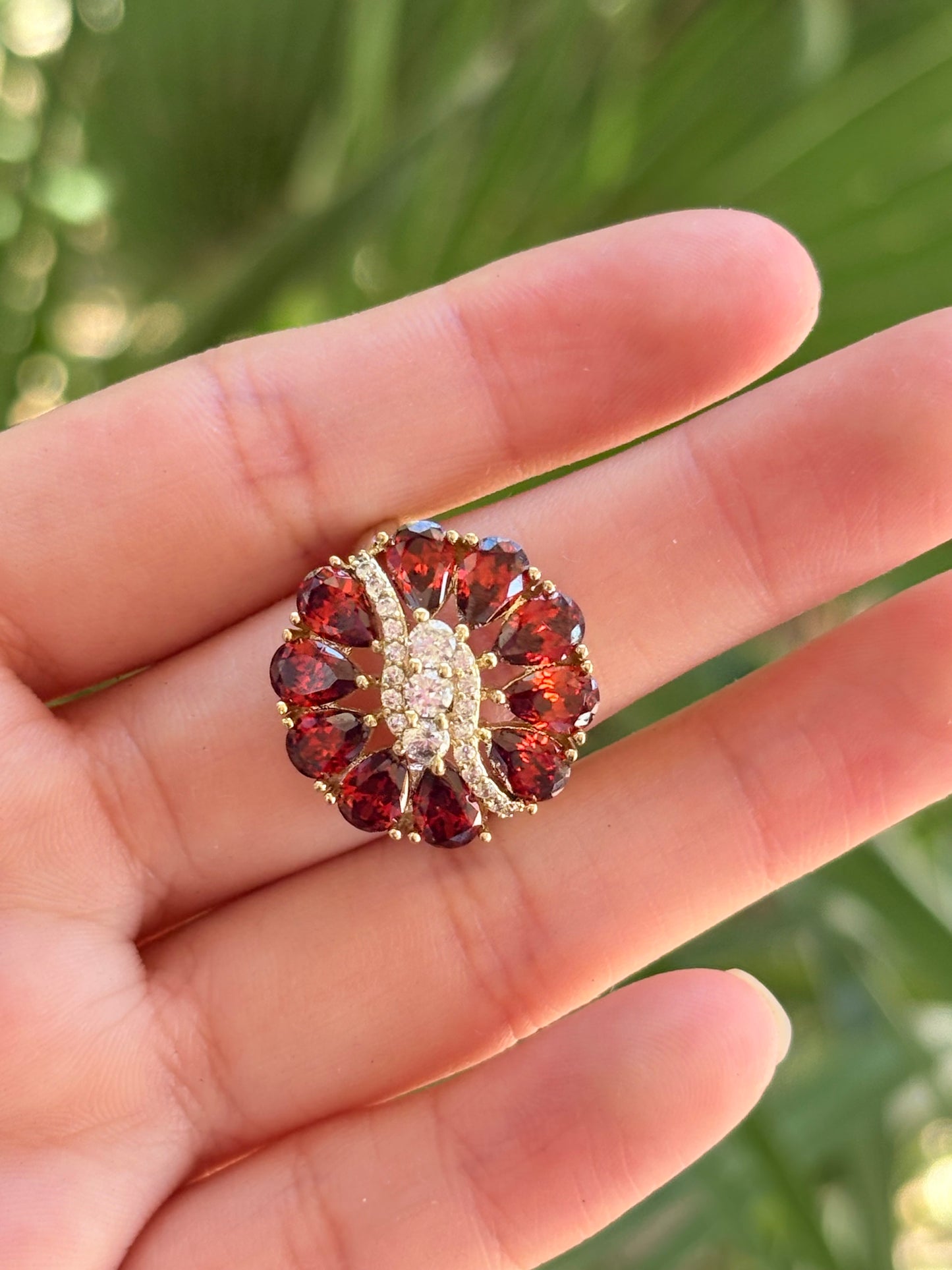 #6 Red Flower Ring