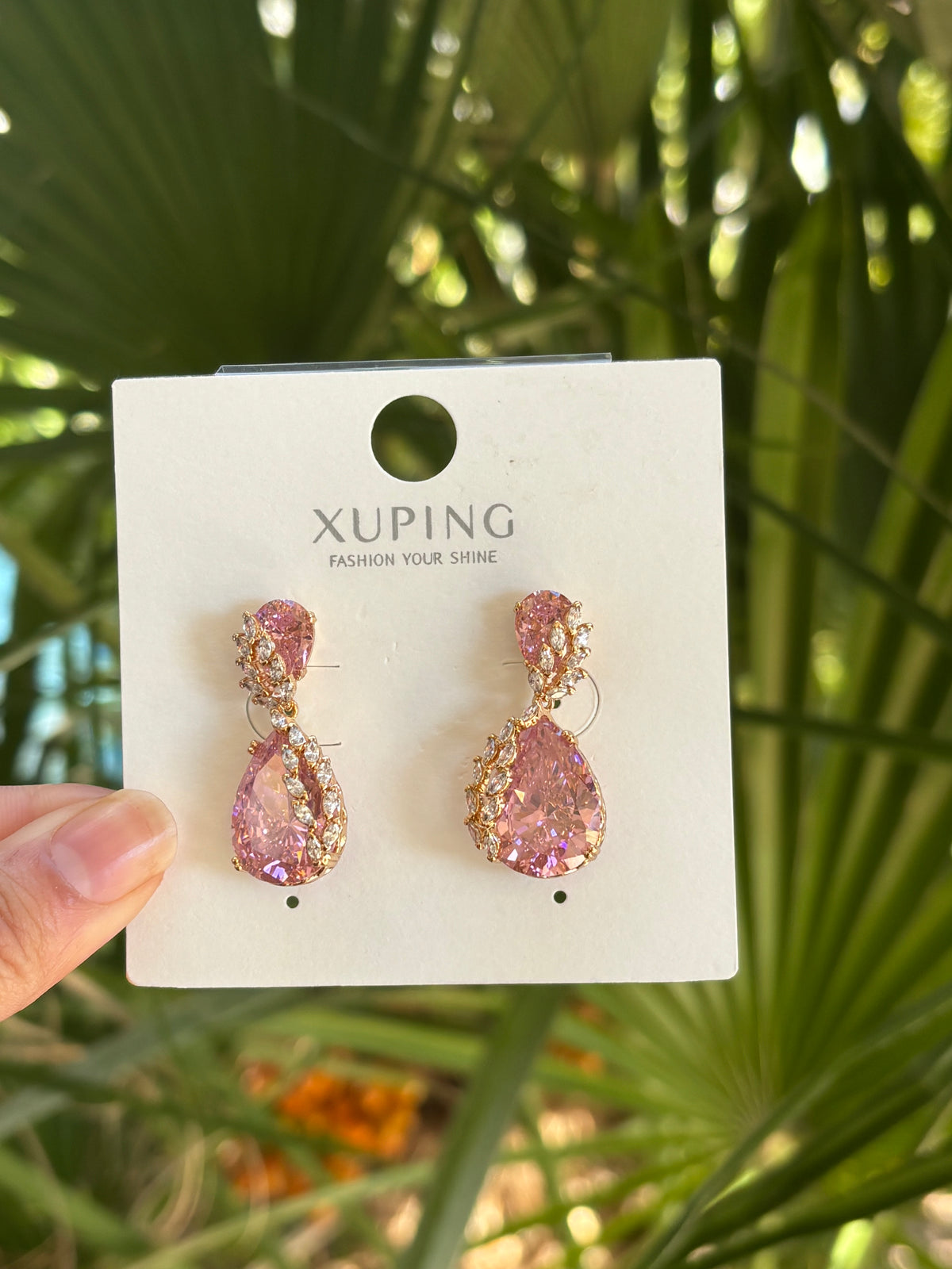 Xp pink bling earring