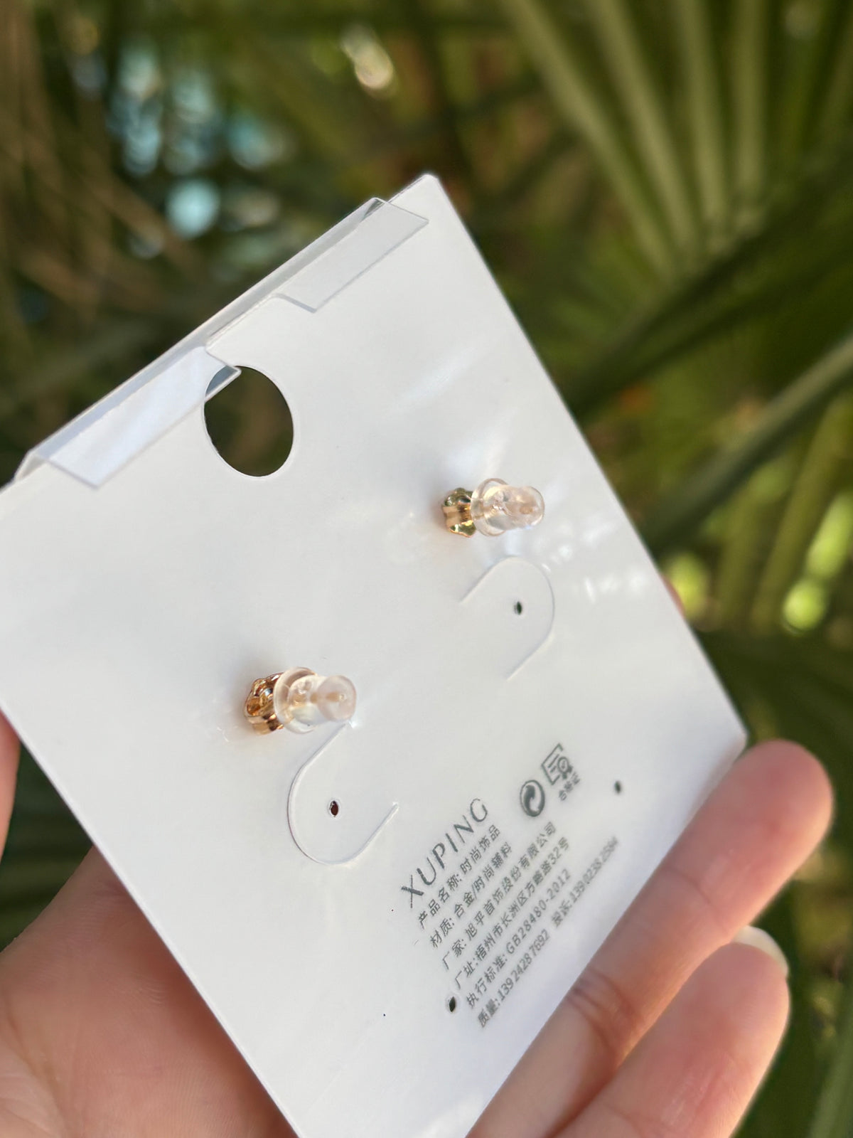 Xp earring white bling