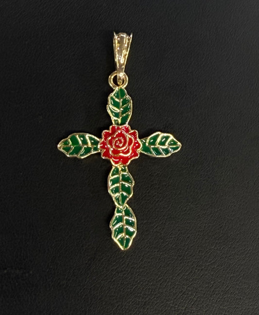 Rose Cross Pendant