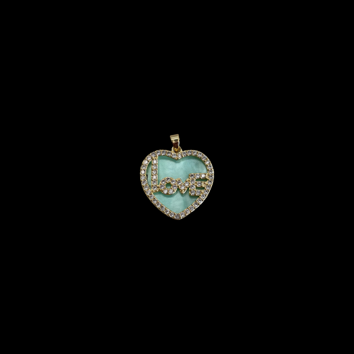 H-57 love blue heart pendant