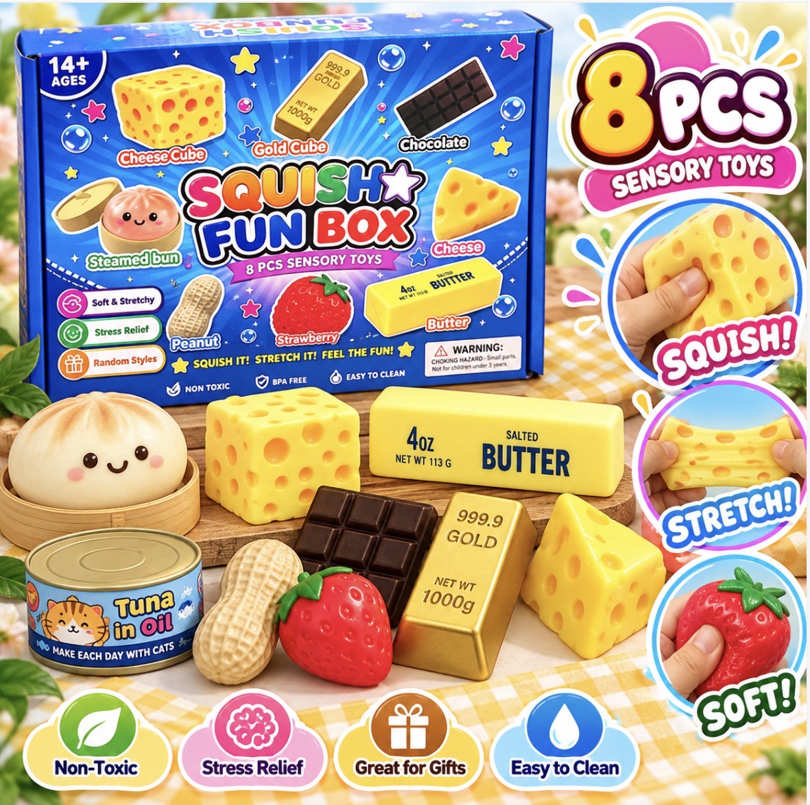 Set 8pcs style B Squishy