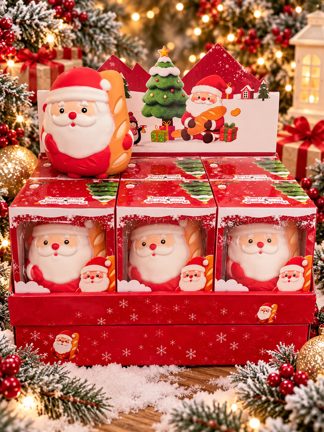Santa Jumbo Squishy 6pc