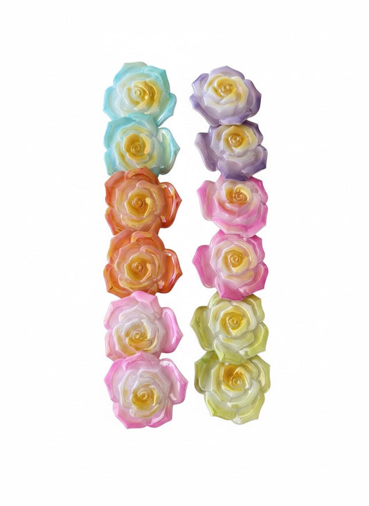 Pastel Flower Hair Claws